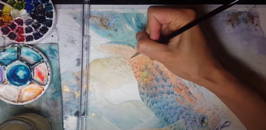 What is dry brush watercolor technique